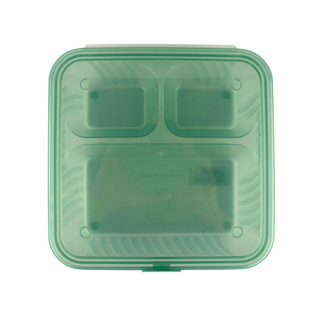 EC-16-JA - 3-Compartment Polypropylene, Jade, Flat Top Food Reusable  Container, 9 L x 9 W x 2 H, G.E.T. Eco-Takeout's - G.E.T