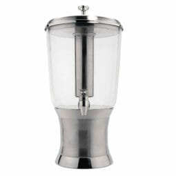 U.S. Solid Beverage Dispenser 1.3gal Glass Jar Container For Iced Or Hot  Drinks