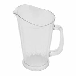 Glass Water Pitcher with Lid and Spout, Jug with Glass Handle for Iced Tea Juice Water Soda, Old-Fashioned Classic Beverage Pitcher and Carafe, 62