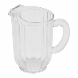 Glass Water Pitcher with Lid and Spout, Jug with Glass Handle for Iced Tea Juice Water Soda, Old-Fashioned Classic Beverage Pitcher and Carafe, 62
