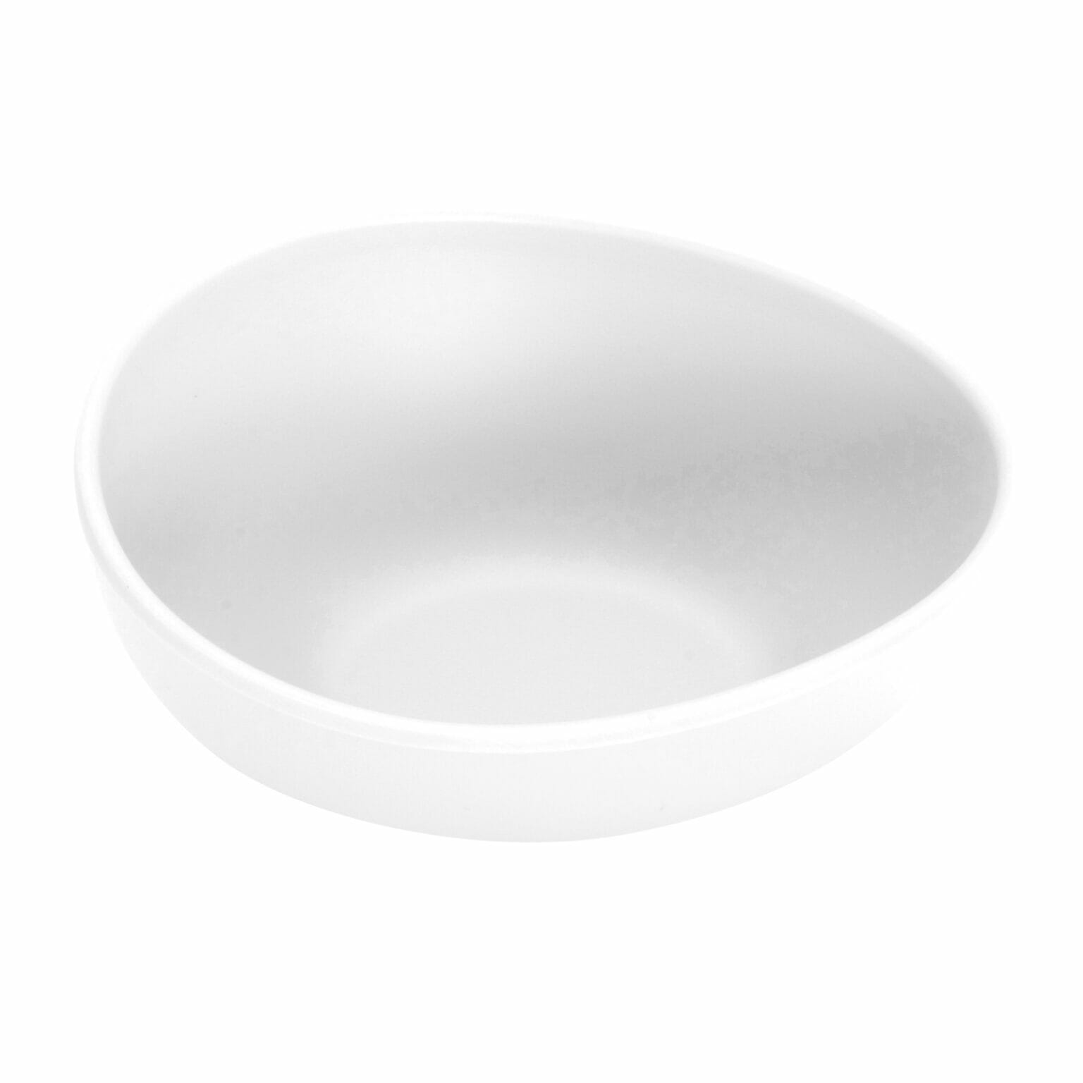 B 500 W 3 Oz White Melamine Small Side Dish Bowl 4 5 Oz Rim Full 1 4 H 1 6 Max H